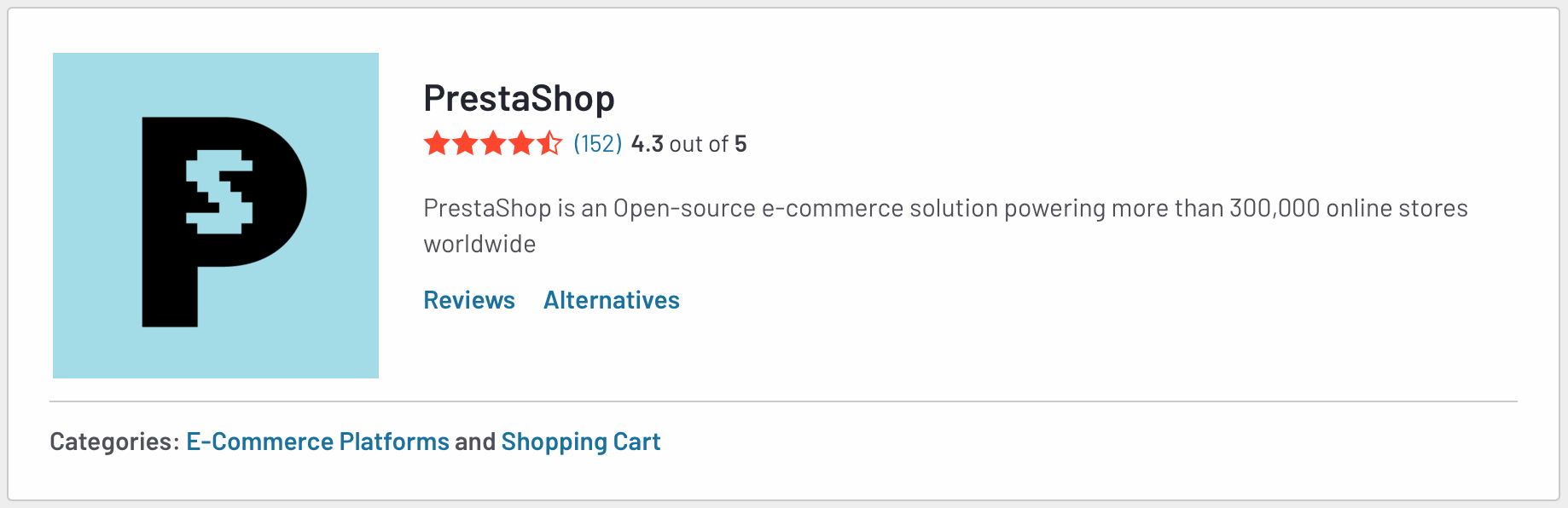 PrestaShop on G2