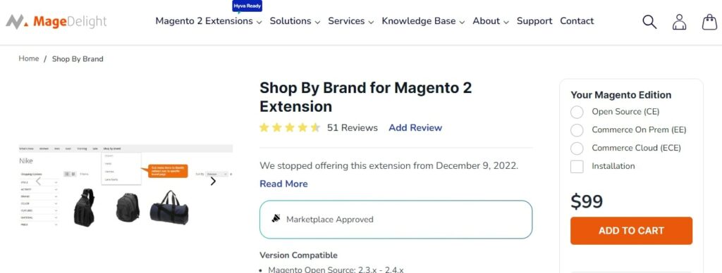 MageDelight Shop by Brand Magento 2 Extension