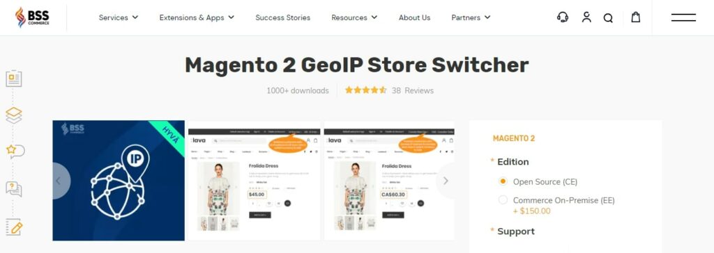 Magento 2 GeoIP Store Switcher - BSS Commerce