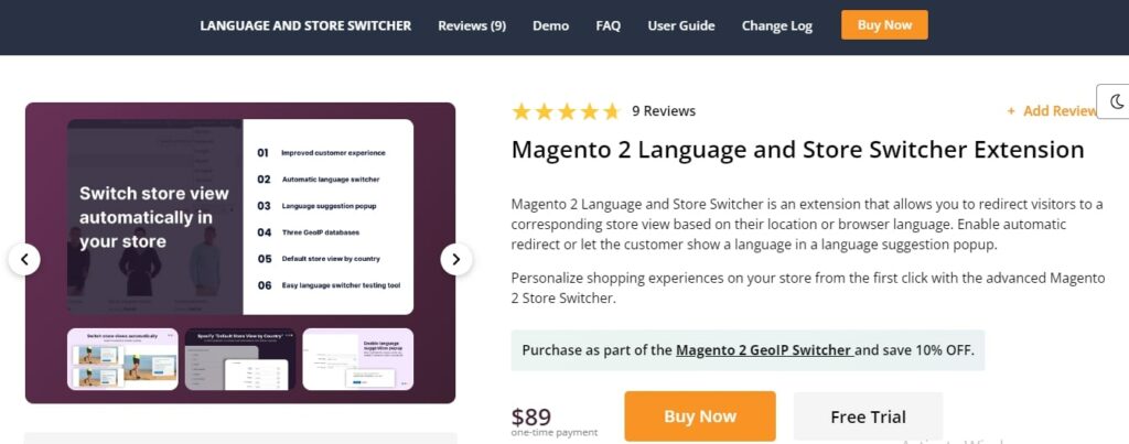 Magento 2 Language and Store Switcher Extension