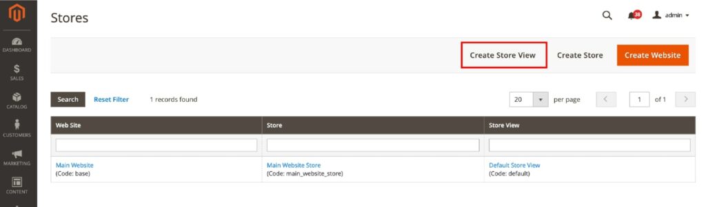 create store view 2