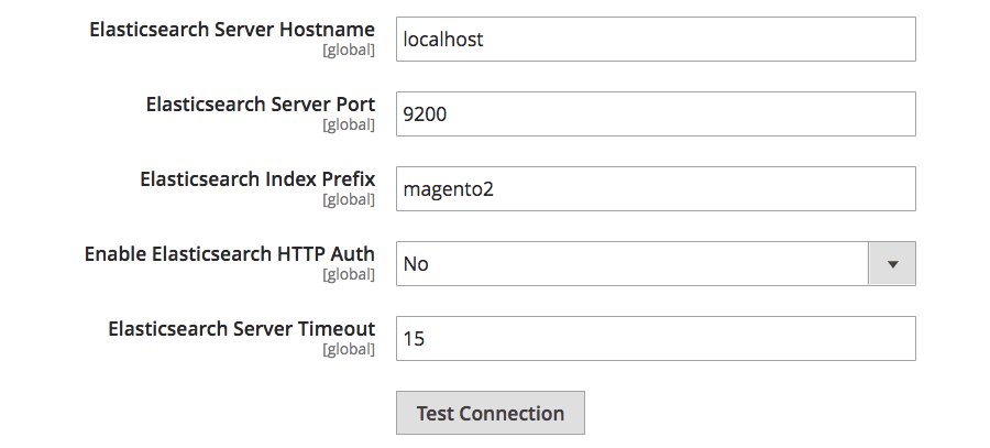 Magento 2 Elasticsearch Connection