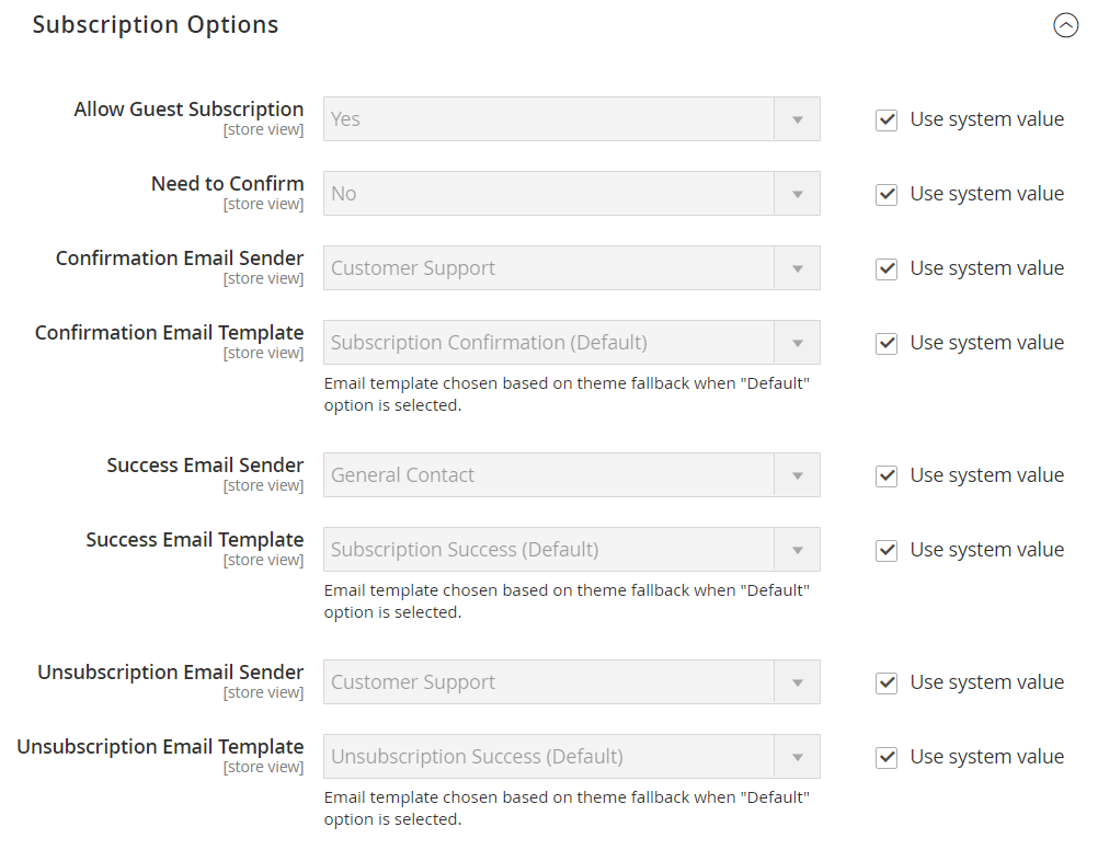 Newsletter Subscription Options in Magento 2