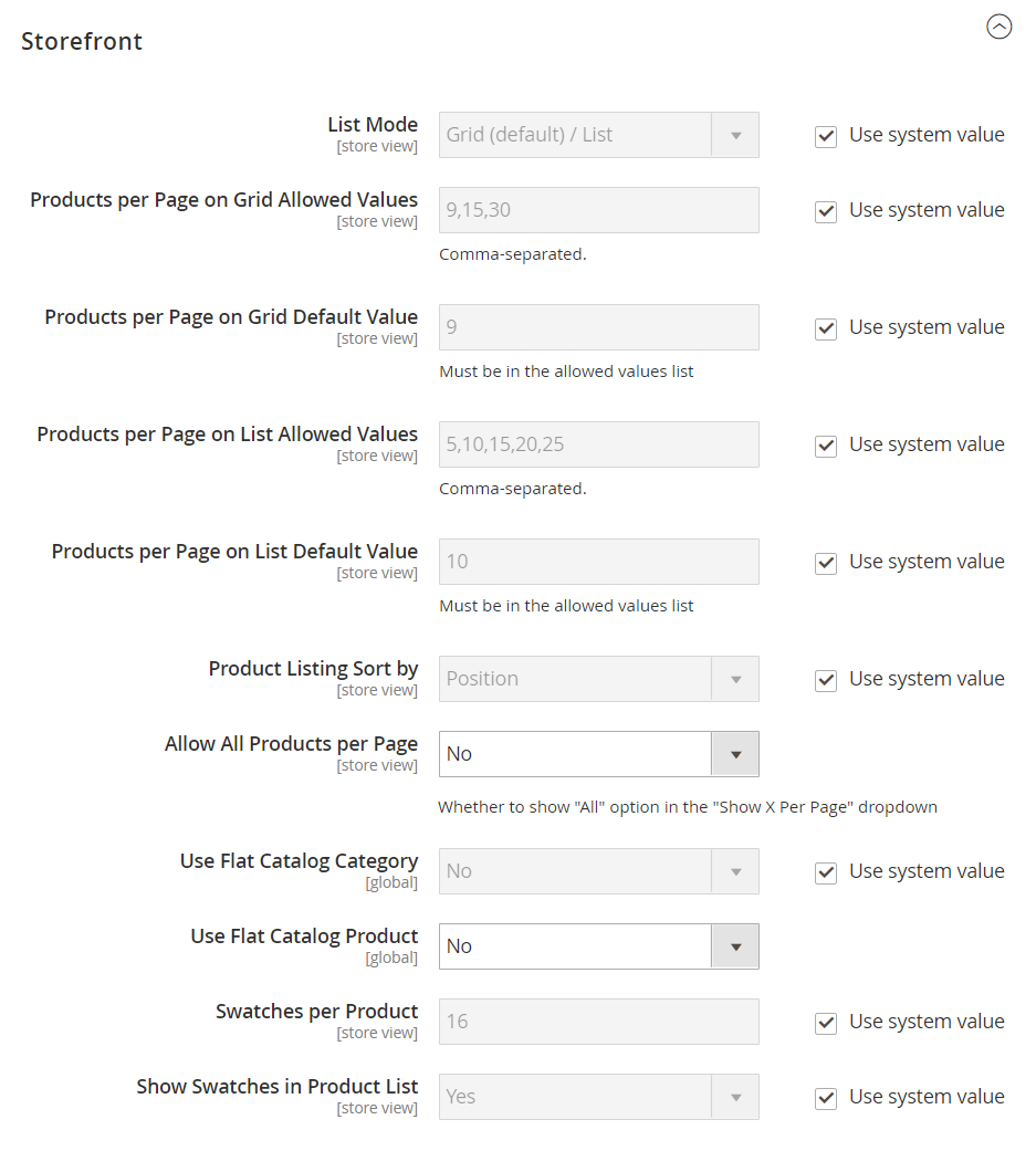 Set up Magento 2 product listing