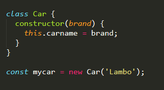 create an object using the “Car” class