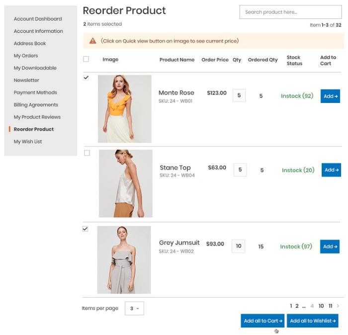 magento-reorder-product-table-view