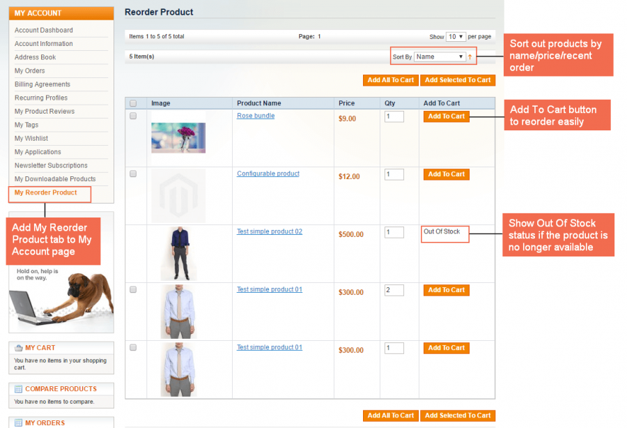 magento reorder