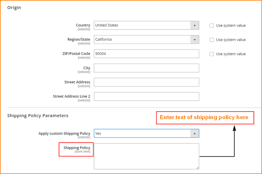 magento 2 shipping options