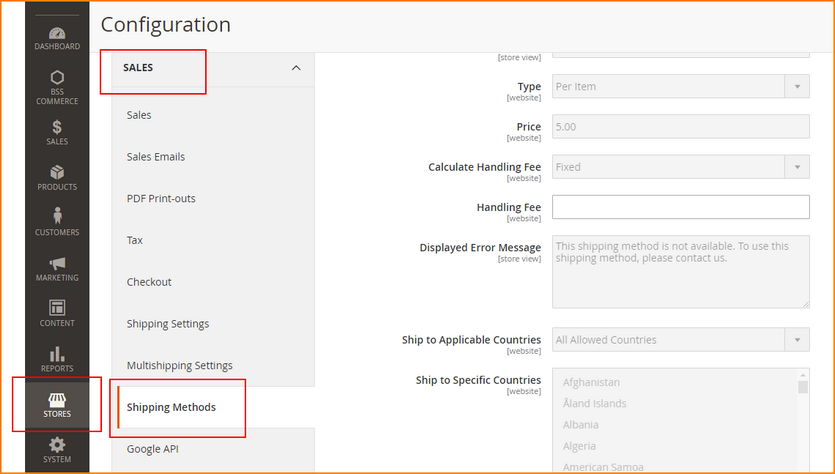 magento 2 set default shipping method