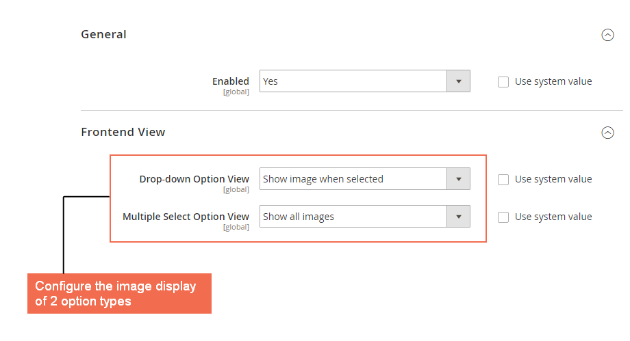 magento 2 Set up image display for frontend view of custom option