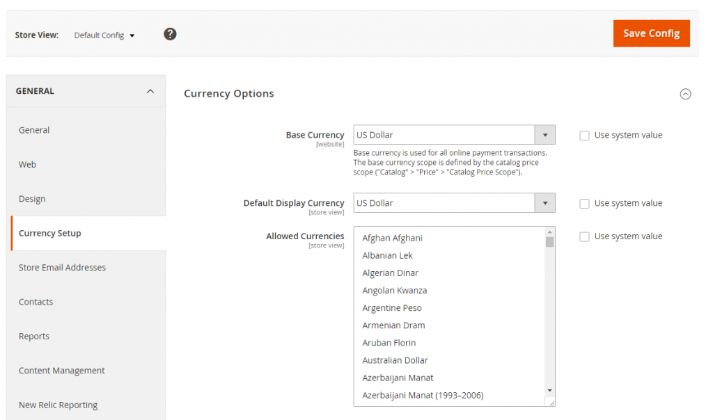 magento 2 currency setup