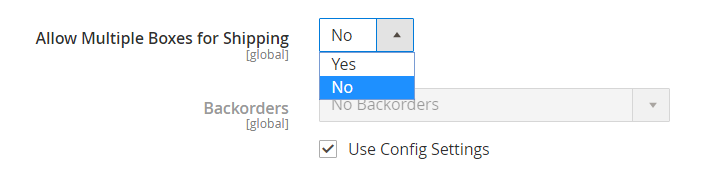 Allow multiple boxes for shipping configuration in Magento 2