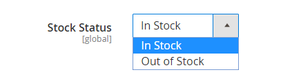 stock status configuration in Magento 2