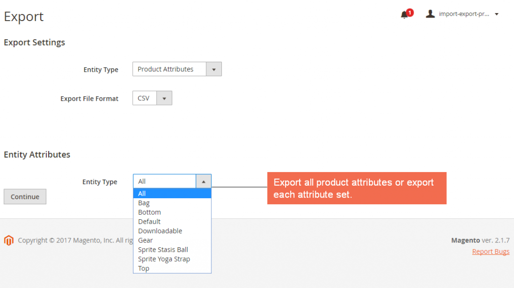 import-export-product-attributes-extension-export-settings