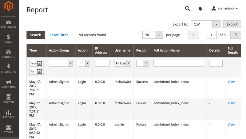 Admin-Actions-Log