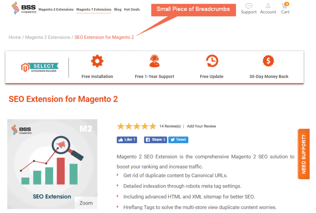 Magento 2 breadcrumbs