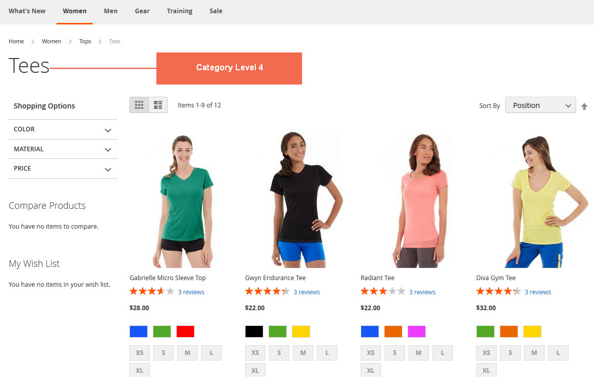 Top Navigation Menu in Magento 2 