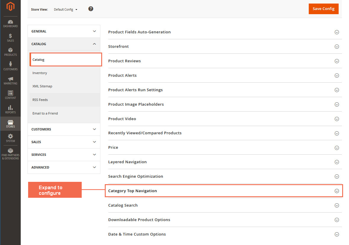 Magento 2 Top navigation Menu