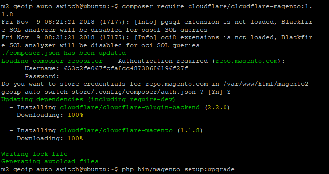 SSH cloudflare cdn magento 2