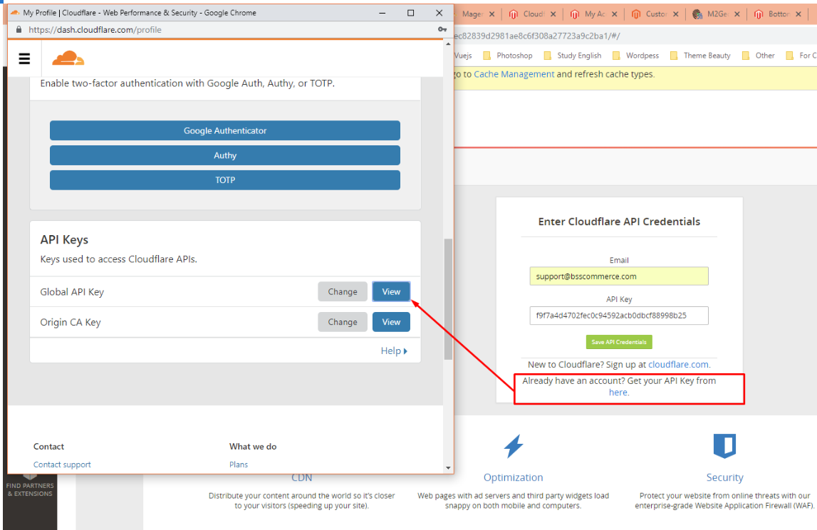 log in cloudflare cdn magento 2