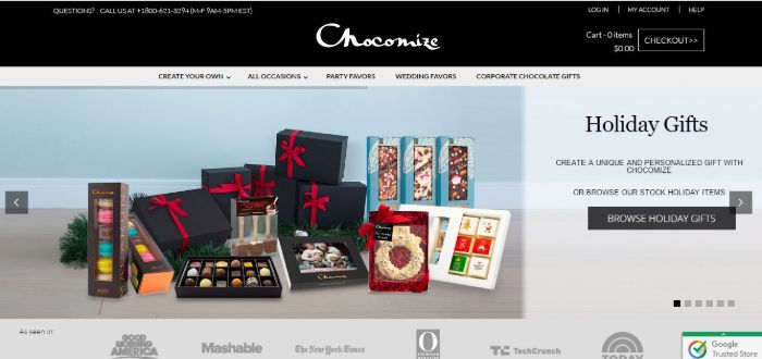 chocomize-b2b-ecommerce-examples