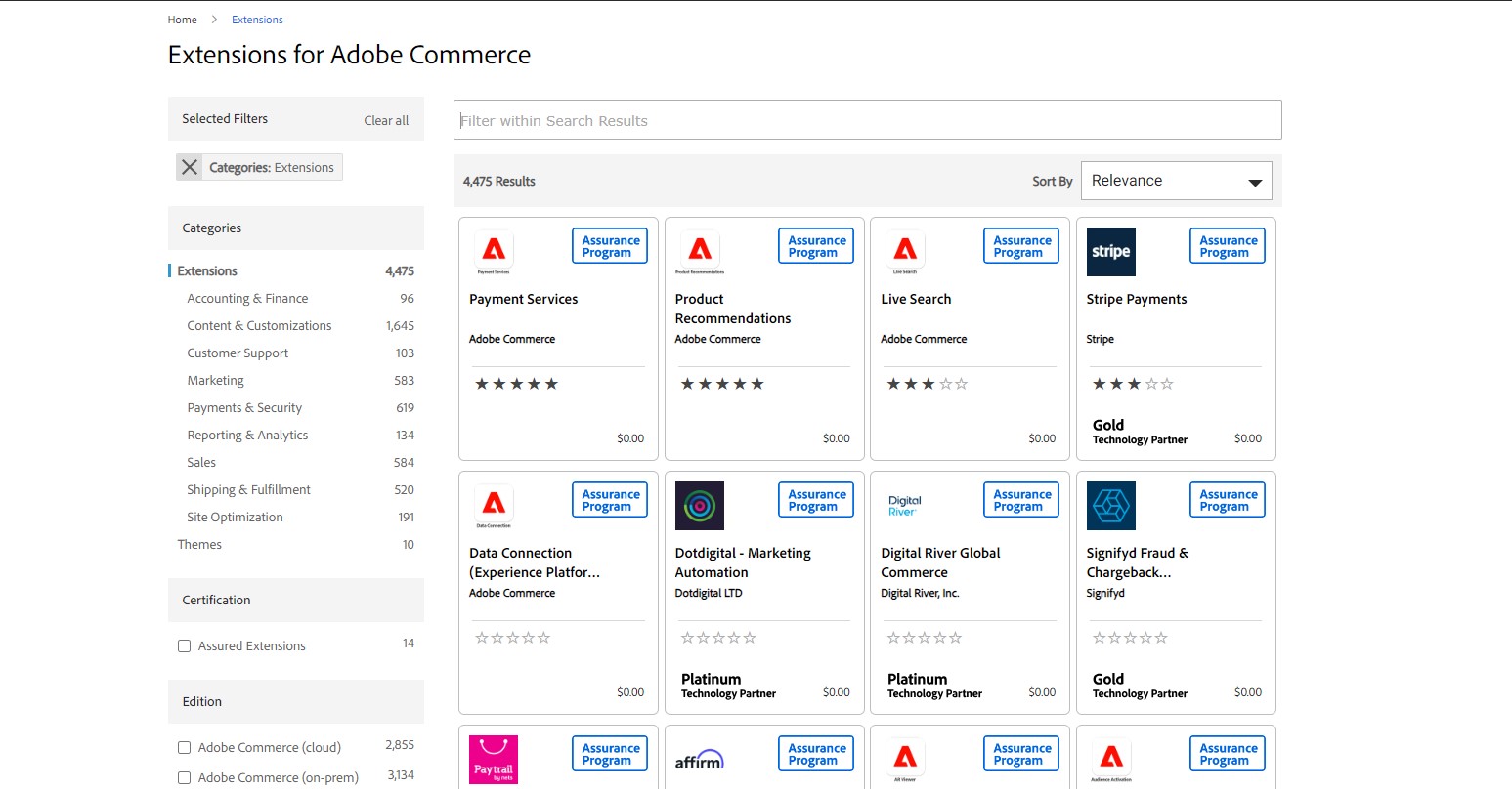 Extensions for Adobe Commerce