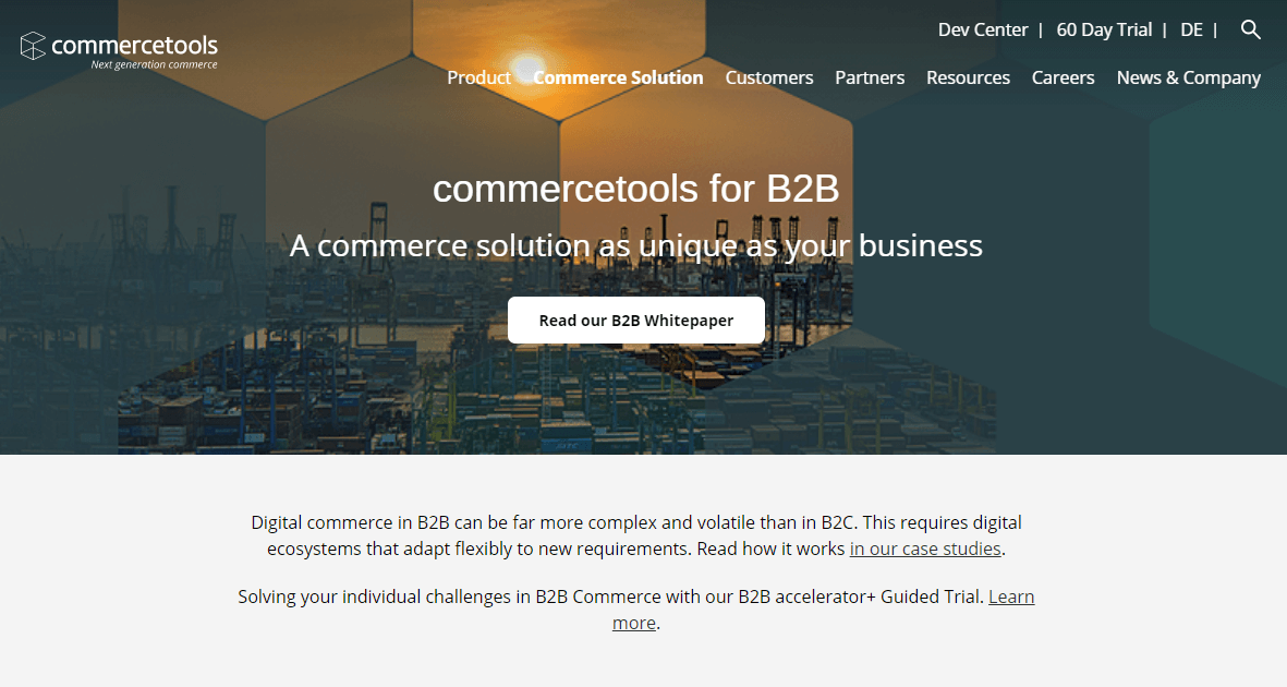 B2B wholesale platform - Commercetools