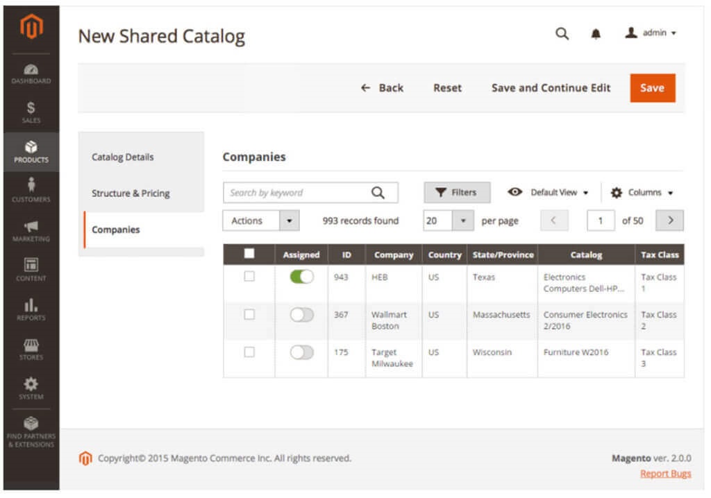 Magento product management