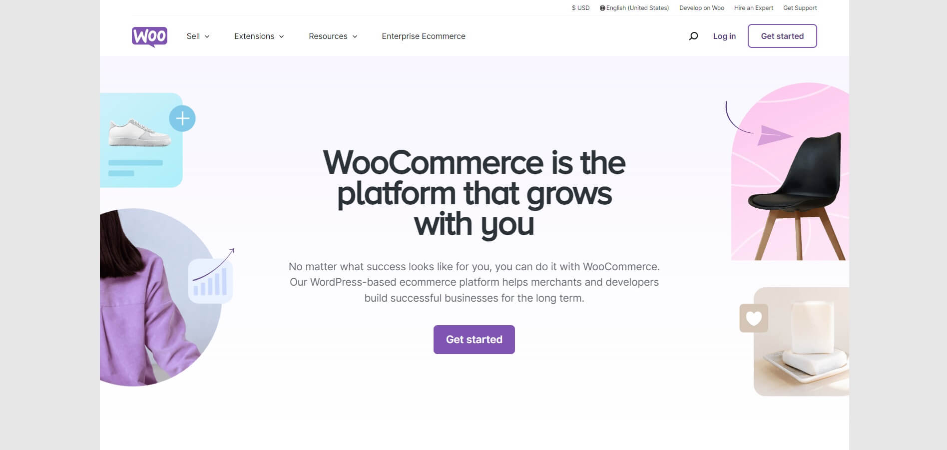 WooCommerce's homepage