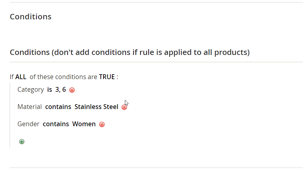 Conditions in Magento - case 1