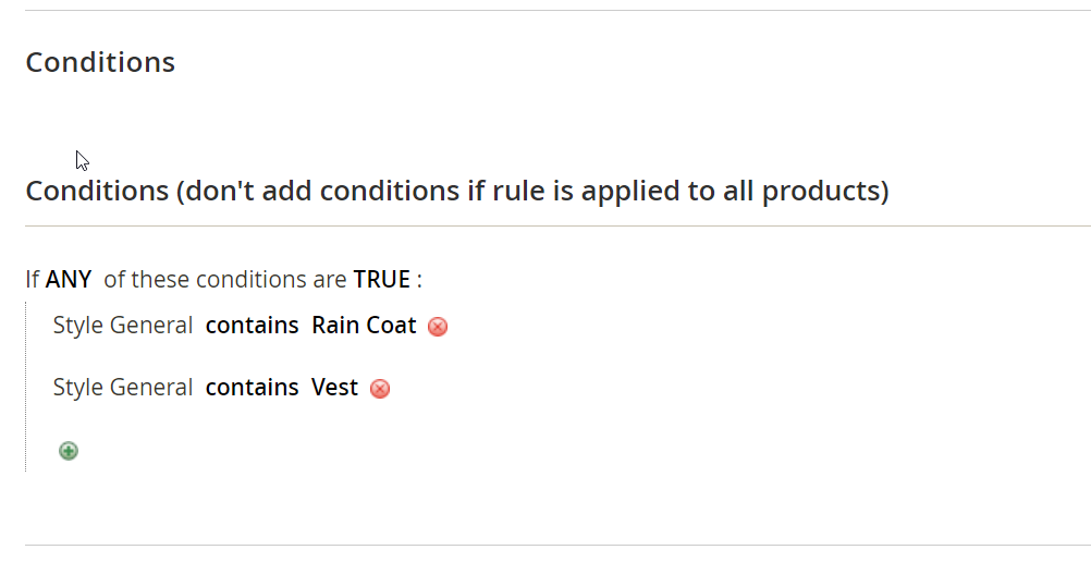 Conditions in Magento - case 3