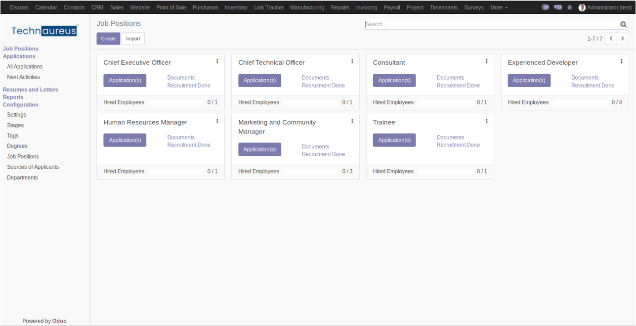 Job-positions| Odoo-HR