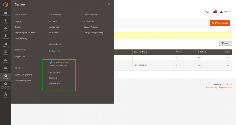 Multi Warehouse Inventory by Aitoc