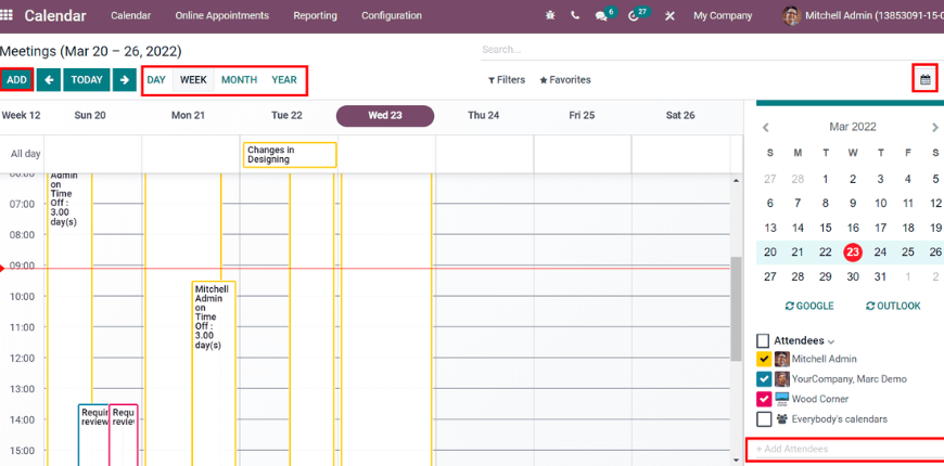 Odoo Meeting Management