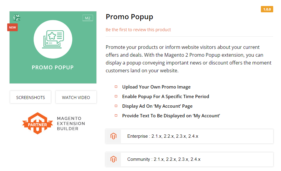 magecomp Magento 2 popup extension free