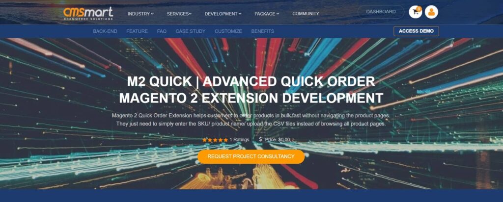 Magento 2 quick order extension free- cmsmart