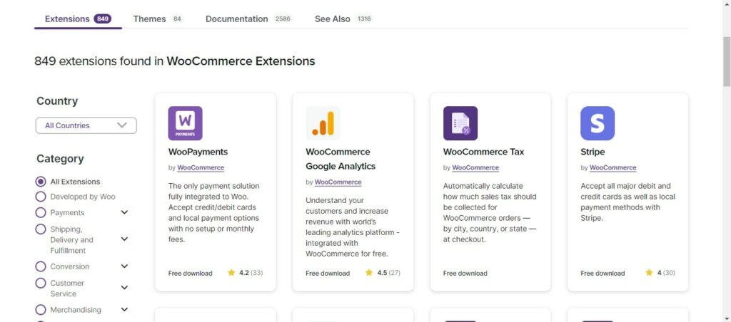 WooCommerce stand out as the platform with the most add ons when comparing Magento vs Woocommerce vs Shopify