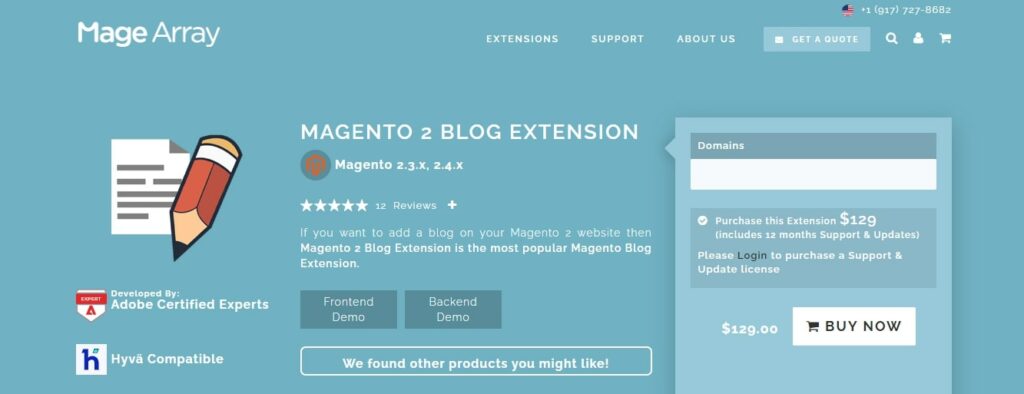 Magento 2 blog extension Mage Array