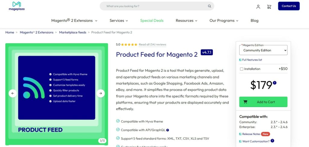 Product Feed for Magento 2 Mageplaza