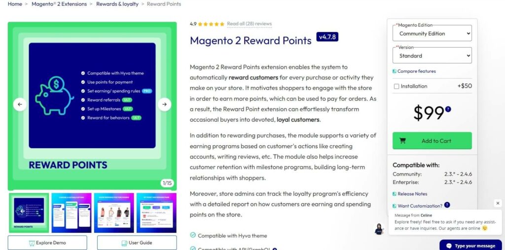 Magento 2 Reward Points by Mageplaza