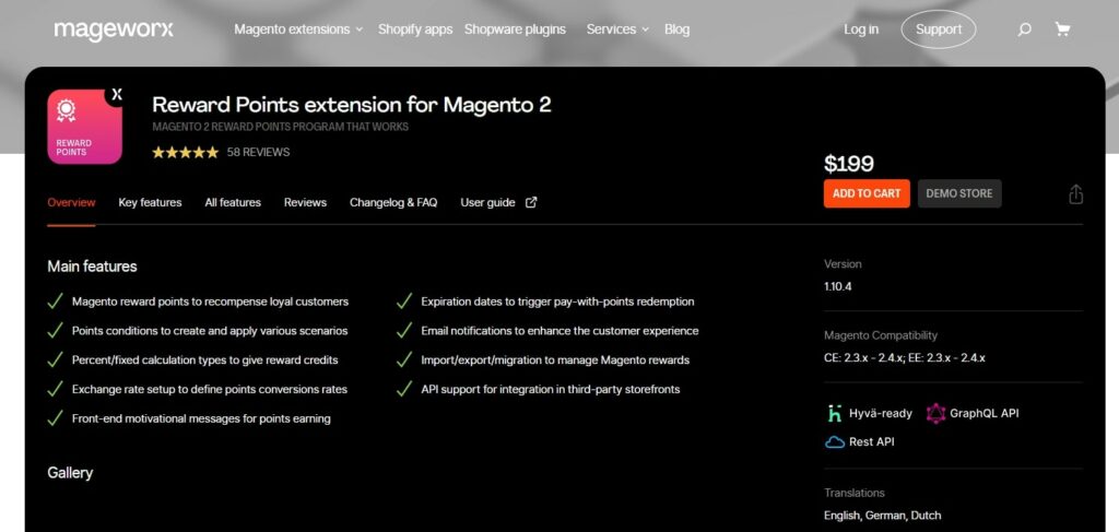 Reward Points Extension for Magento 2 by Mageworx