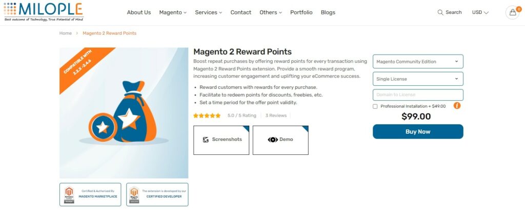 Magento 2 Reward Points by Milople