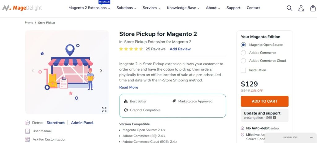 Magento 2 Store Pickup Extension MageDelight