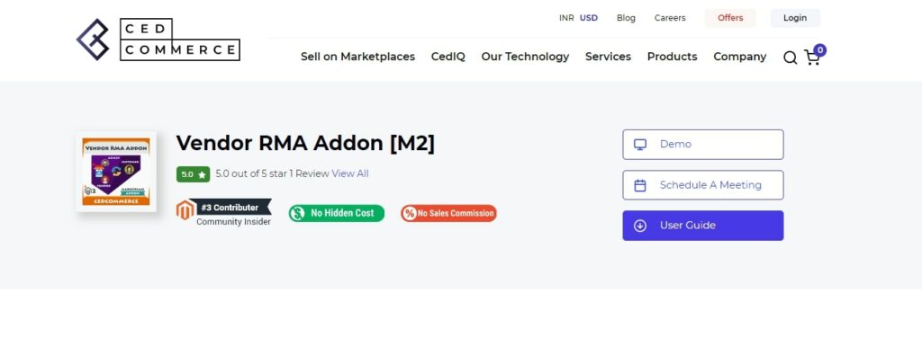 Vendor RMA Addon [M2] by CedCommerce