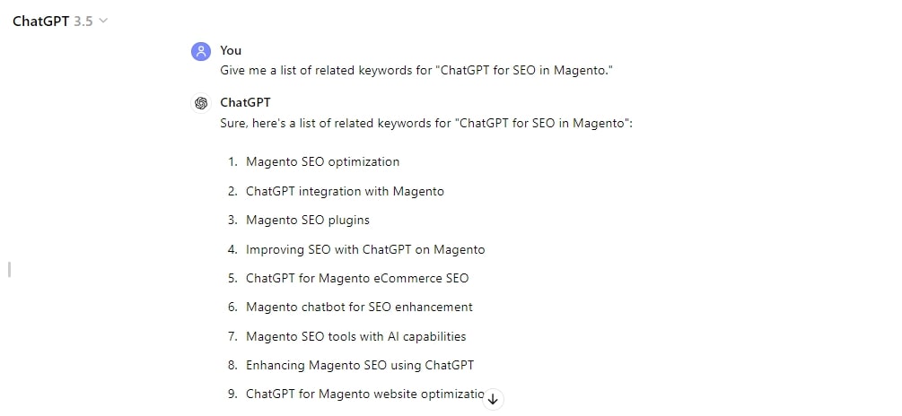 how to use ChatGPT for SEO in Magento 1