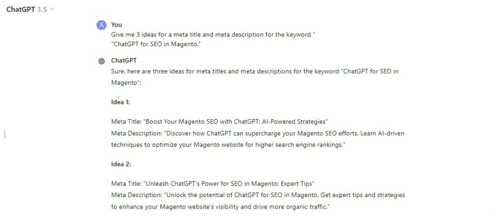 how to use ChatGPT for SEO in Magento 8