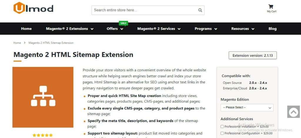 Magento 2 HTML Sitemap Extension by Ulmod