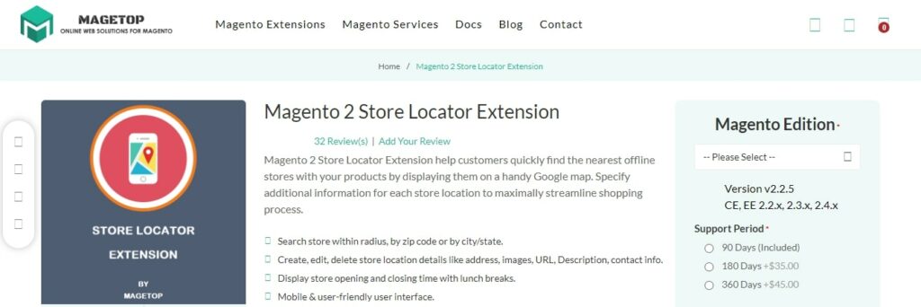 Magento 2 Store Locator Extension by Magetop