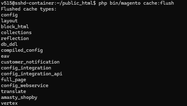 Flush Magento 2 cache using the command line