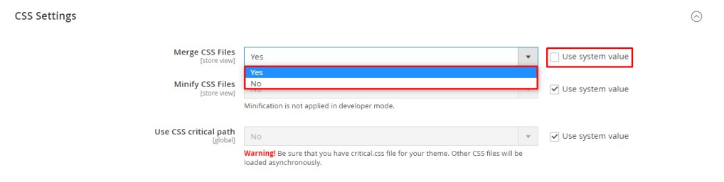 CSS Settings